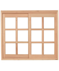 Vitrô de Correr Reto Quadriculado 2 Folhas