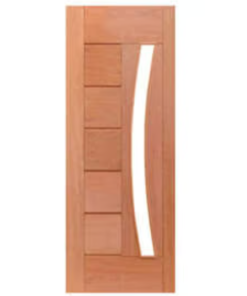 Porta Pivotante Mexicana Horizontal para Vidro em Arco