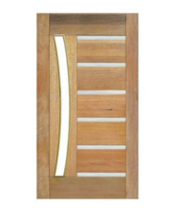 Porta Pivotante BBB - Friso Metálico para Vidro em Arco
