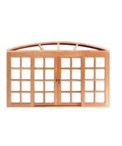 Vitrô de Correr Arco Quadriculado 4 Folhas