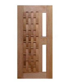 Porta Pivotante Couro Longo para Vidro