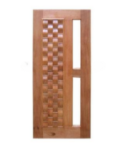 Porta Pivotante Couro para Vidro