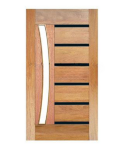 Porta Pivotante BBB - Friso Preto para Vidro em Arco